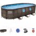 Каркасный бассейн Bestway Power Steel Swim Vista 56716 (549x274x122 с фильтр-насосом и лестницей)