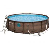 Каркасный бассейн Bestway Power Steel Swim Vista 56725 (488x122, с фильтр-насосом и лестницей)