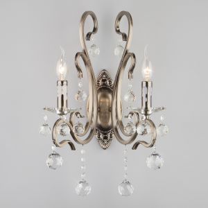 Бра с хрусталем Eurosvet 12505/2 античная бронза Strotskis