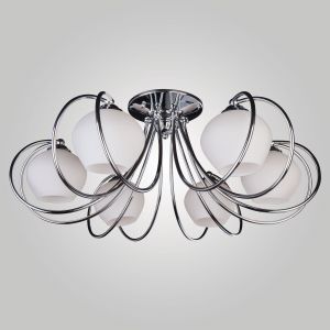 Потолочная люстра со стеклянными плафонами Eurosvet 7716/6 хром