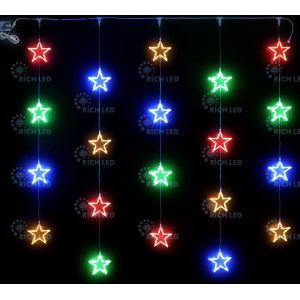 Светодиодный узорный занавес Rich LED Звезды