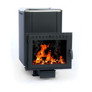 Банная печь НМК Сибирь-18 конвекционные с панорамной топочной дверцей