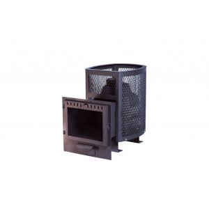 Банная печь НМК Сибирь-20 панорамная дверца (сетка)