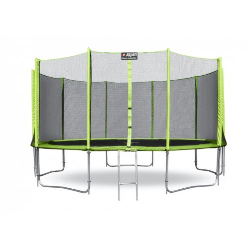 Батут Alpin 4.35 см с защитной сеткой и лестницей