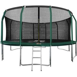 Батут Arland Премиум 16ft с внутренней сеткой и лестницей (темно-зеленый)