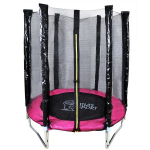 Батут Atlas Sport 140 см (4.5ft) на эластичных ремнях Pink
