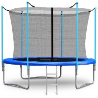 Батут AtlasSport 252 см (8ft) с внутренней сеткой и лестницей BLUE