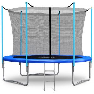 Батут AtlasSport 252 см (8ft) с внутренней сеткой и лестницей BLUE