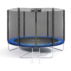 Батут Atlas Sport 312 см - 10ft Basic (3 ноги) с внешней сеткой и лестницей BLUE