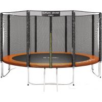 Батут Atlas Sport 374 см - 12ft Pro (усиленные опоры, оранжевый)