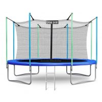 Батут Atlas Sport 435 см (14ft) с внутренней сеткой и лестницей (синий)