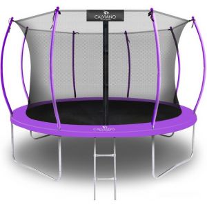 Батут Calviano Inside Master Purple 374 см - 12ft (внутренняя сетка, с лестницей..