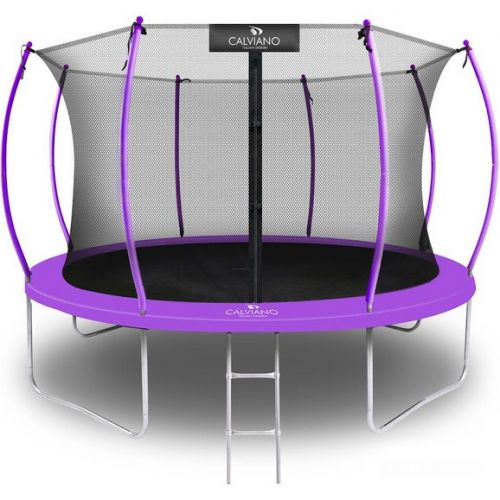 Батут Calviano Inside Master Purple 374 см - 12ft (внутренняя сетка, с лестницей)