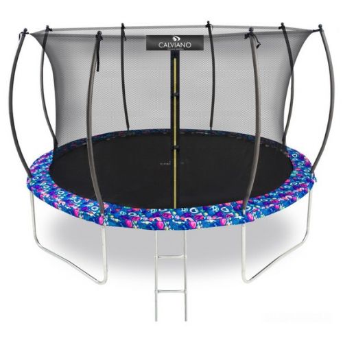 Батут Calviano Inside Master Smile 374 см - 12ft (внутренняя сетка, с лестницей)