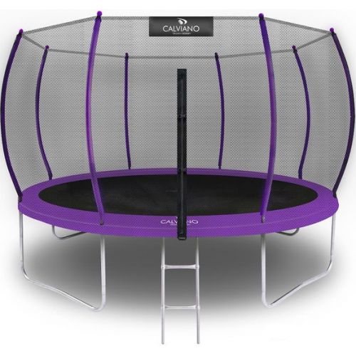Батут Calviano Outside Master Purple 374 см - 12ft (внешняя сетка, с лестницей)