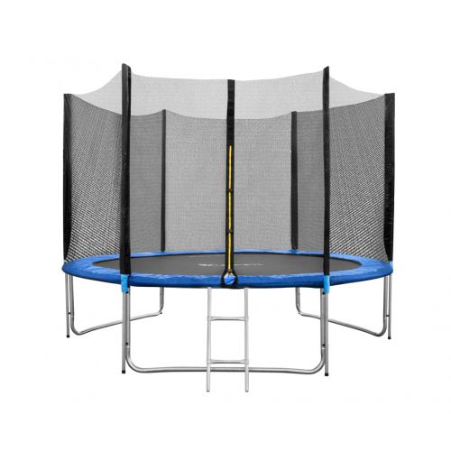 Батут FunFit 312 см-10ft PRO (усиленные опоры) с внешней сеткой и лестницей