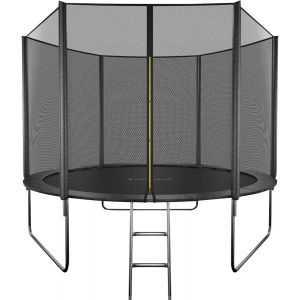 Батут GetActive Jump 10ft - 305 см с лестницей, внешней сеткой (черный)