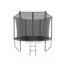Батут GetActive Jump 10ft - 312 см с лестницей, внутренней сеткой (черный)
