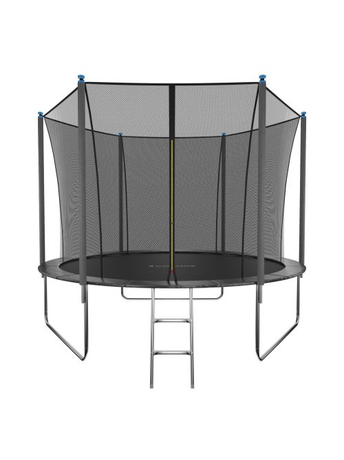 Батут GetActive Jump 10ft - 312 см с лестницей, внутренней сеткой (черный)