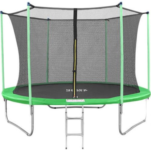Батут Happy Jump 12ft-i Pro 374 см с внутренней сеткой и лестницей