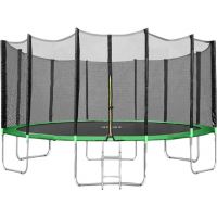 Батут Happy Jump 15ft Pro 457 см с внешней сеткой и лестницей