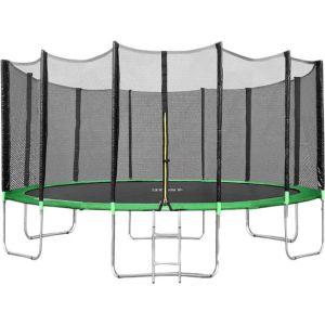 Батут Happy Jump 15ft Pro 457 см с внешней сеткой и лестницей