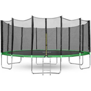 Батут Happy Jump 16ft Pro 490 см с внешней сеткой и лестницей
