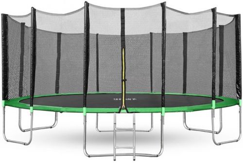 Батут Happy Jump 16ft Pro 490 см с внешней сеткой и лестницей