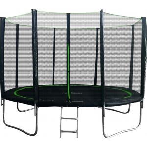 Батут Misoon 12ft-366 BASIC+лестница внешняя сетка