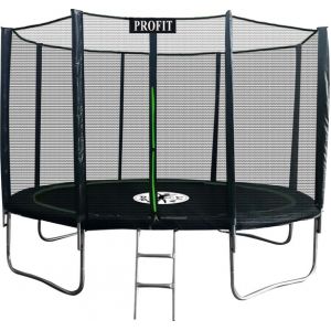 Батут ProFit Premium Black 312 см PRO с внешней защитной сеткой и лестницей