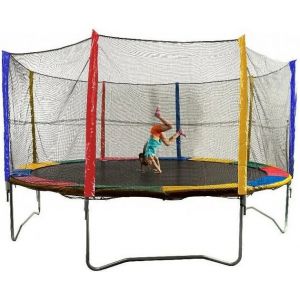 Батут Sundays Acrobat-D374 (с сеткой, разноцветный)