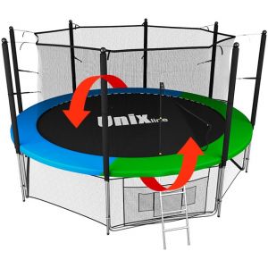 Батут Unix Line Classic 14ft inside (синий/зеленый)