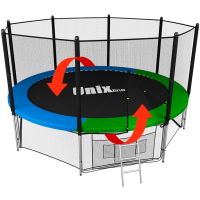 Батут Unix Line Classic 14ft Outside (синий/зеленый)