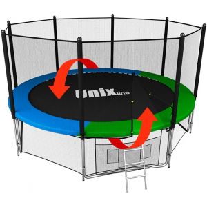 Батут Unix Line Classic 14ft Outside (синий/зеленый)