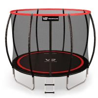 Батут V2 Trampoline Redline 12FT 374 см (с внешней сеткой и лестницей)