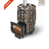 Чугунная печь для бани Везувий Легенда Русский Пар Ковка 24 (240)