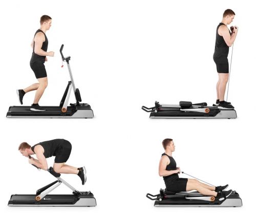 Электрическая беговая дорожка S1 Space 4в1(тренажер для бега/ходьбы, гребли, пресса, рук)