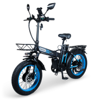 Электровелосипед Minako F10 Dual PRO Синий (полный привод)