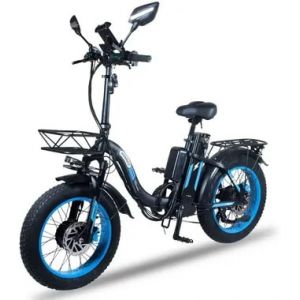Электровелосипед Minako F11 Dual PRO синий (полный привод)