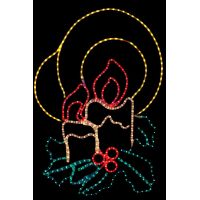Фигура Light-neon "Две свечи"