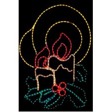 Фигура Light-neon "Две свечи"