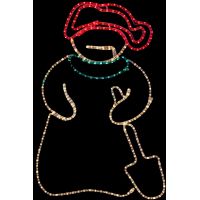 Фигура Light-neon "Снеговик с лопатой" лампы накаливания