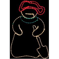 Фигура Light-neon "Снеговик с лопатой" лампы накаливания