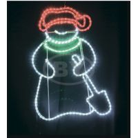 Фигура Light-neon "Снеговик с лопатой" LED
