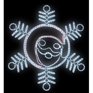 Фигура Light-neon "Снежинка с Дедом Морозом"