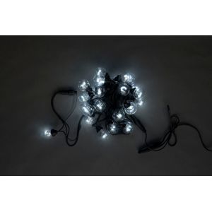 Гирлянда белт-лайт IQ LED 40CM, 10M, 240V, белт-лайт с лампами, белый/черный про..