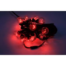 Гирлянда белт-лайт IQ LED 40CM, 10M, 240V, белт-лайт с лампами, красный/черный провод