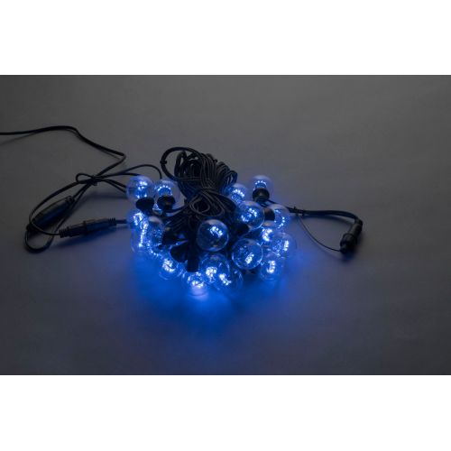 Гирлянда белт-лайт IQ LED 50CM, 10M, 240V, белт-лайт с лампами, синий/черный провод