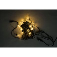 Гирлянда белт-лайт IQ LED 50CM, 10M, 240V, белт-лайт с лампами теплый белый/черный провод