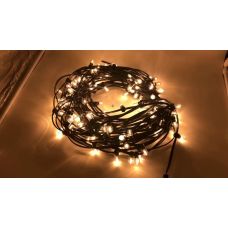 Гирлянда клип-лайт IQ LED 12В, 10CM, 105M, белый теплый цвет, черный провод
